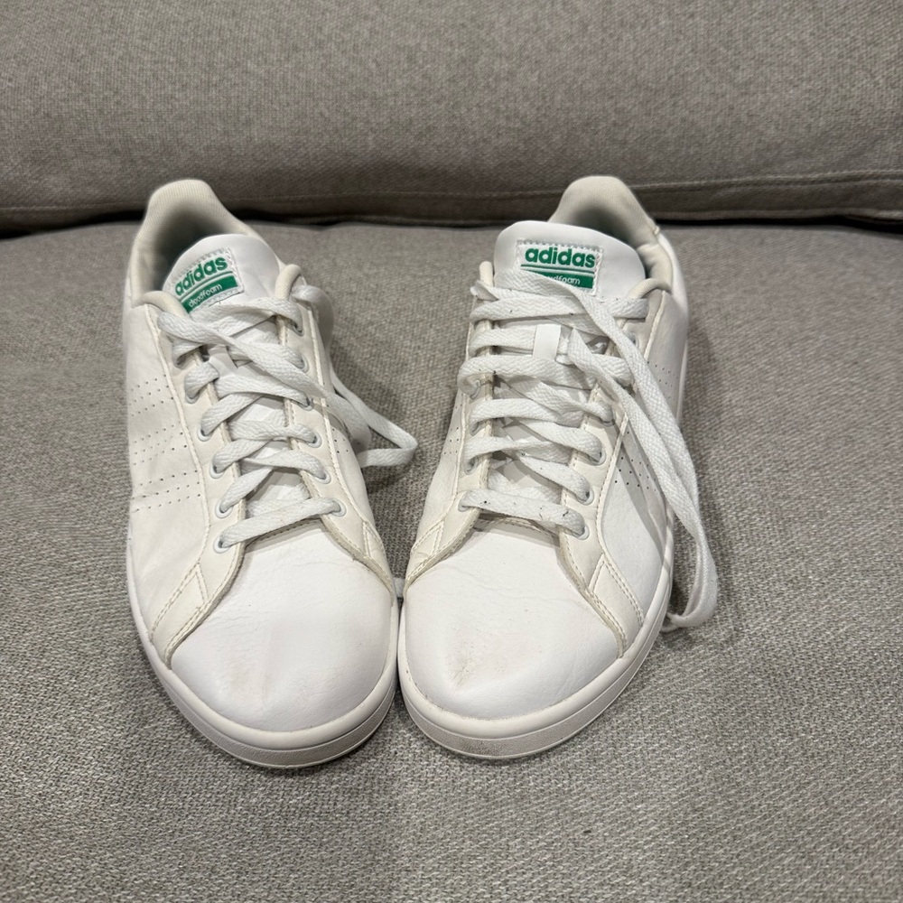 Adidas White and Green Sneakers